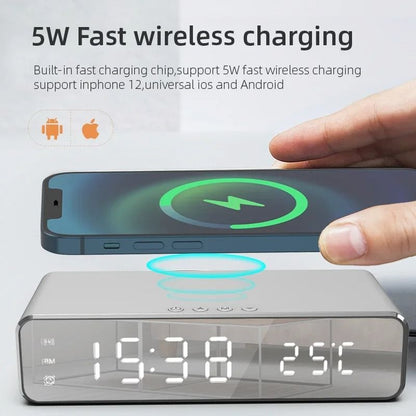 Wireless Charger Stand With Alarm Clock  LED Display 2