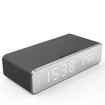 Wireless Charger Stand With Alarm Clock  LED Display 6