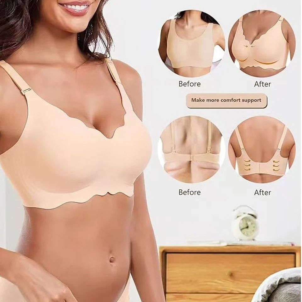 Women's Seamless Push Up Bra with Removable Padding