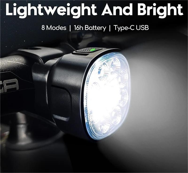 Rechargeable Bike Light Set Front and Rear High Brightness LED for Cycling Safety