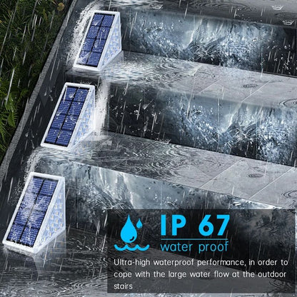 LED Solar Step And Stair Light Outdoor Waterproof Deck Pathway Lamp 2