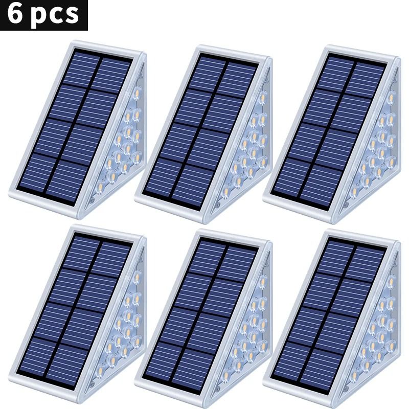 LED Solar Step And Stair Light Outdoor Waterproof Deck Pathway Lamp 6