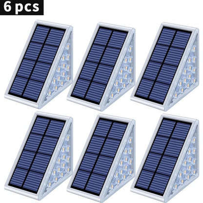 LED Solar Step And Stair Light Outdoor Waterproof Deck Pathway Lamp 6