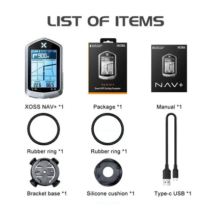 XOSS NAV Plus GPS Bike Computer Wireless Speedometer Map Navigation 4