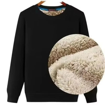 Mens Warm Fleece Lined Pullover Sweatshirt Thermal Top 3