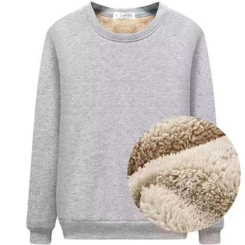 Mens Warm Fleece Lined Pullover Sweatshirt Thermal Top 4