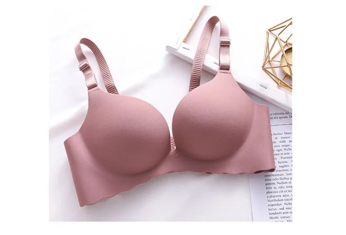 One Piece Candy Color Wireless Push Up Bralette Seamless Corset Lingerie 10