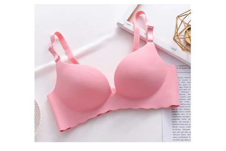 One Piece Candy Color Wireless Push Up Bralette Seamless Corset Lingerie 11