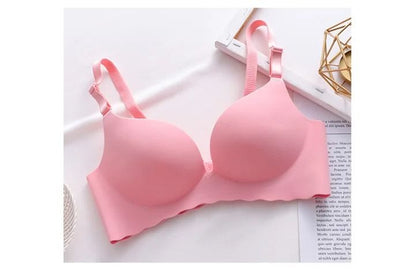 One Piece Candy Color Wireless Push Up Bralette Seamless Corset Lingerie 11