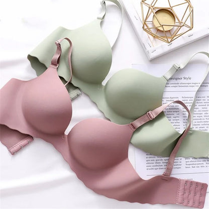 One Piece Candy Color Wireless Push Up Bralette Seamless Corset Lingerie 3