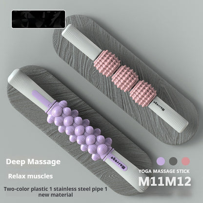 Yoga muscle relaxation, stretching roller, leg massage roller, fascia rod, muscle massage rod, mace leg magic