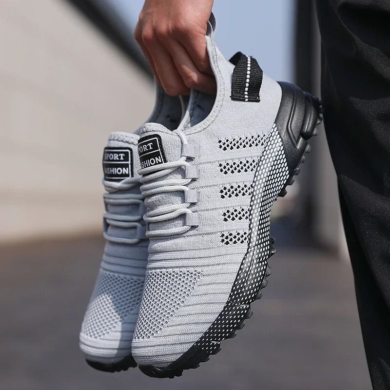 Men Casual Sneakers Lightweight Breathable Mesh Slip On Running Shoes 4