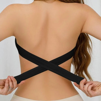 Strapless Push Up Bra Seamless Ice Silk With Removable Padding 3
