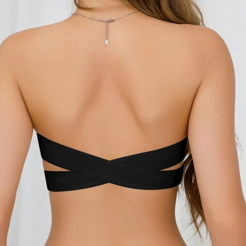 Strapless Push Up Bra Seamless Ice Silk With Removable Padding 4