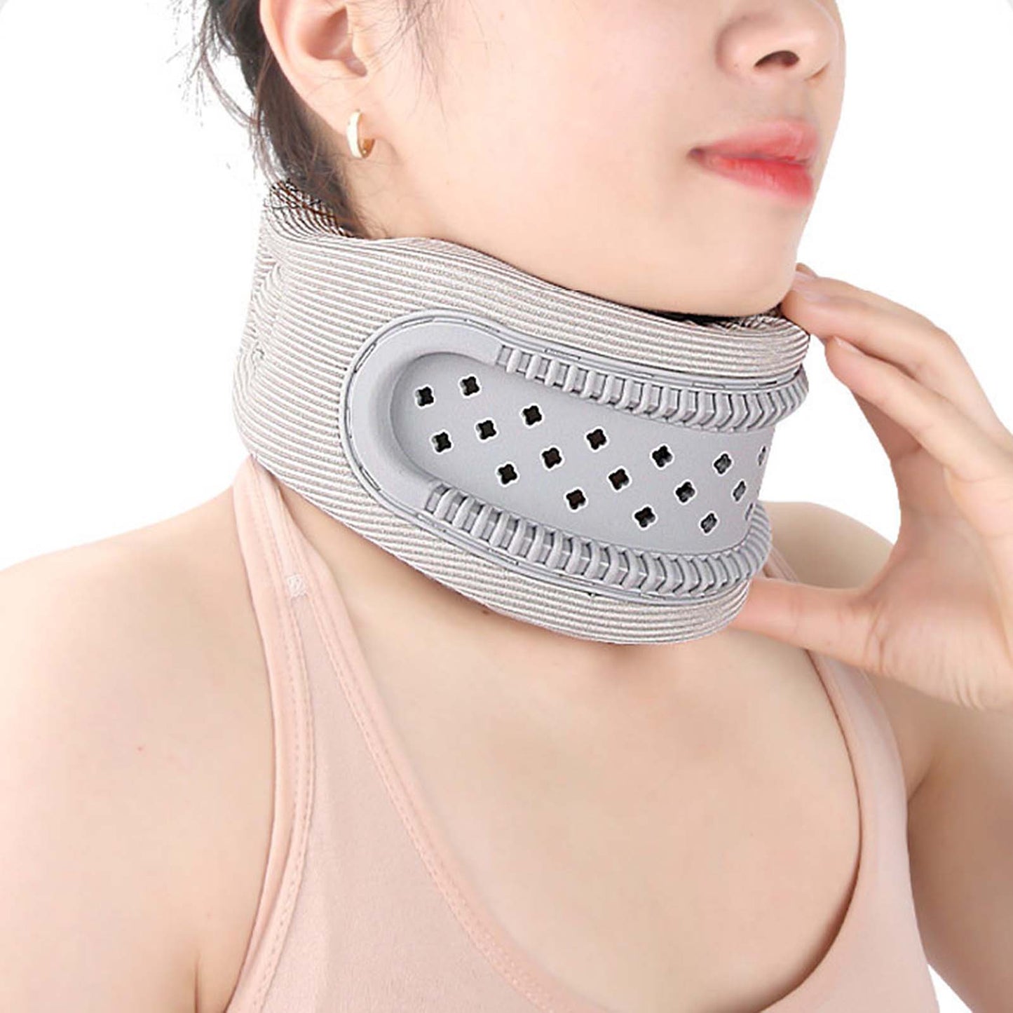 Neck Support Wrap, Soft Foam Neck Protector, Stabilizes Spine, Relieves Pressure, Comfortable Collar for Friends Family