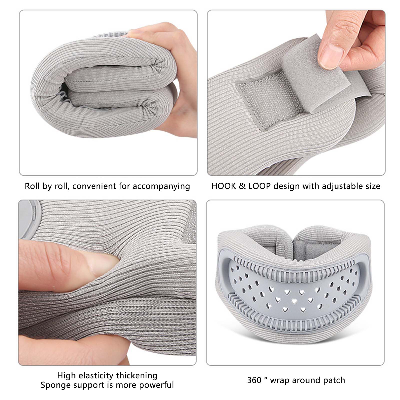 Neck Support Wrap, Soft Foam Neck Protector, Stabilizes Spine, Relieves Pressure, Comfortable Collar for Friends Family