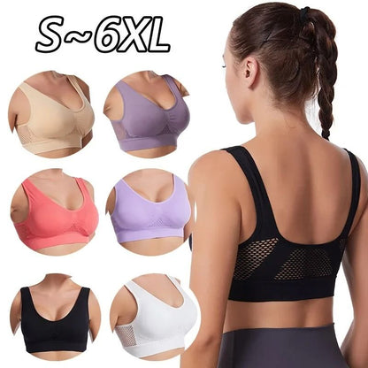 Seamless Sports Bra Women Breathable Wire free Push Up Support