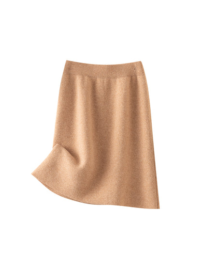 100 Pure Cashmere Skirt For Women Knitted Winter MidLength Skirt Warm Soft And Comfortable Fashion  1