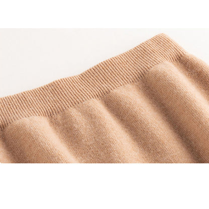 100 Pure Cashmere Skirt For Women Knitted Winter MidLength Skirt Warm Soft And Comfortable Fashion  3