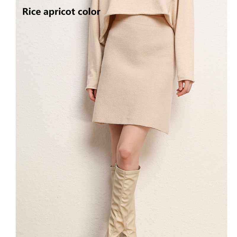 100 Pure Cashmere Skirt For Women Knitted Winter MidLength Skirt Warm Soft And Comfortable Fashion  5