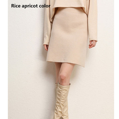 100 Pure Cashmere Skirt For Women Knitted Winter MidLength Skirt Warm Soft And Comfortable Fashion  5