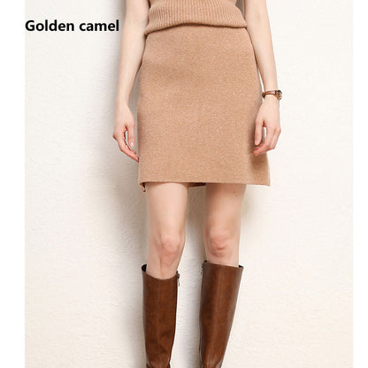 100 Pure Cashmere Skirt For Women Knitted Winter MidLength Skirt Warm Soft And Comfortable Fashion  7