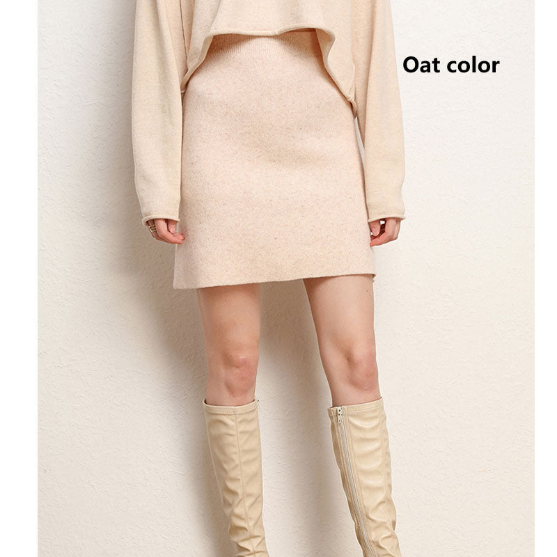 100 Pure Cashmere Skirt For Women Knitted Winter MidLength Skirt Warm Soft And Comfortable Fashion  8