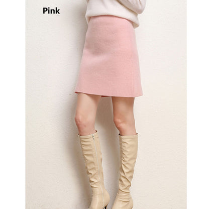 100 Pure Cashmere Skirt For Women Knitted Winter MidLength Skirt Warm Soft And Comfortable Fashion  9