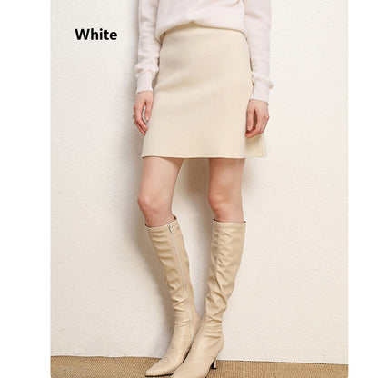 100 Pure Cashmere Skirt For Women Knitted Winter MidLength Skirt Warm Soft And Comfortable Fashion  10