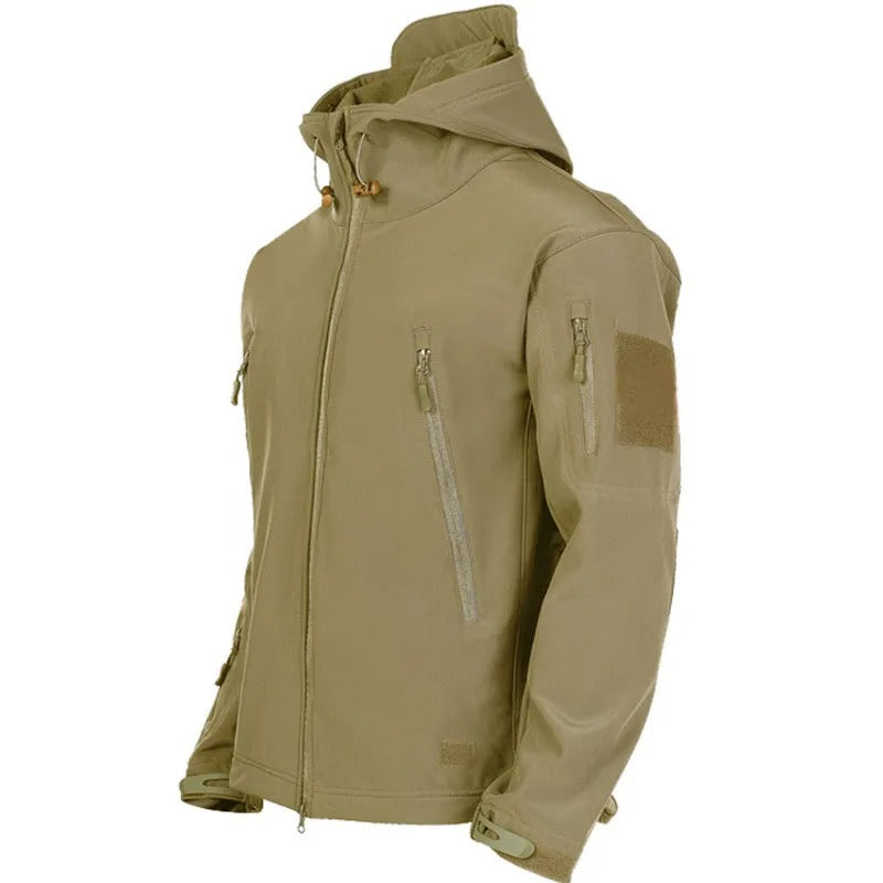 Tactical Mens Hooded Casual Military Outdoor Utility Jacket Sharkskin SoftShell Waterproof Combat B 4