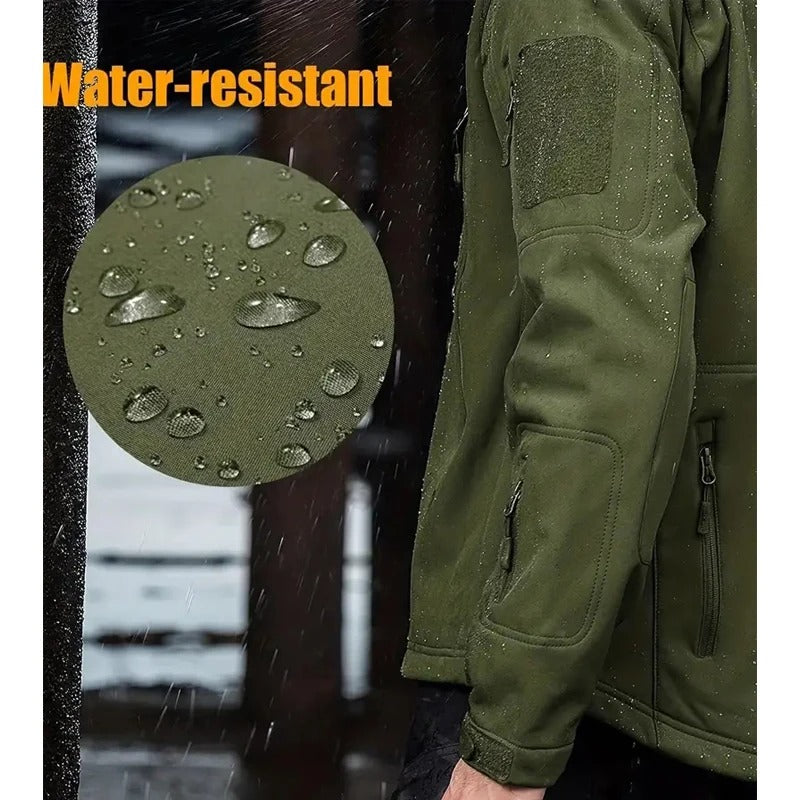 Tactical Mens Hooded Casual Military Outdoor Utility Jacket Sharkskin SoftShell Waterproof Combat B 1
