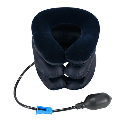 Air Cervical Traction Neck Stretcher Support, Inflatable 3 Tubes Neck Braces, Stress Relief Relaxation for Home Office