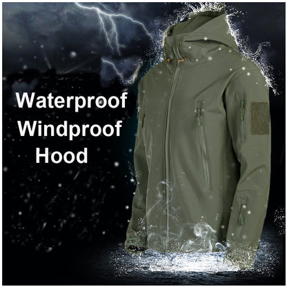 Waterproof Mens Softshell Fleece Jackets Winter Autumn Outdoor Hiking Hunting Thermal Camping Fishi 2