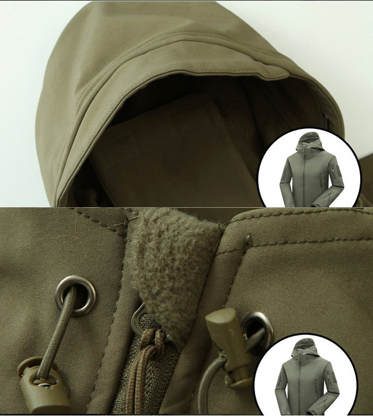 Waterproof Mens Softshell Fleece Jackets Winter Autumn Outdoor Hiking Hunting Thermal Camping Fishi 5