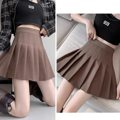 High Waisted Mini Skirt, Solid Color Slim Fit, Elastic Comfortable Stretch, A Line Zipper Skirt for Women, Girls, Spring