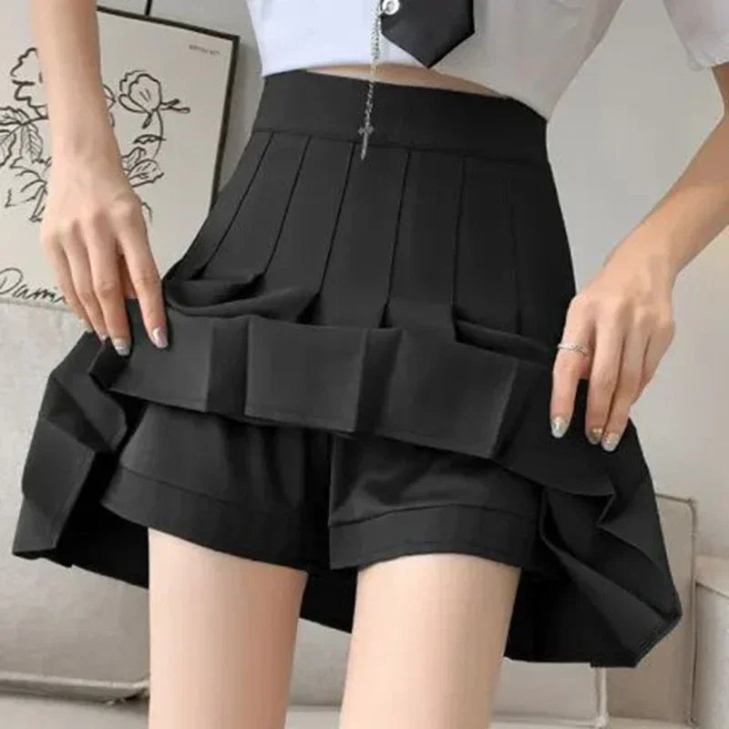 High Waisted Mini Skirt, Solid Color Slim Fit, Elastic Comfortable Stretch, A Line Zipper Skirt for Women, Girls, Spring