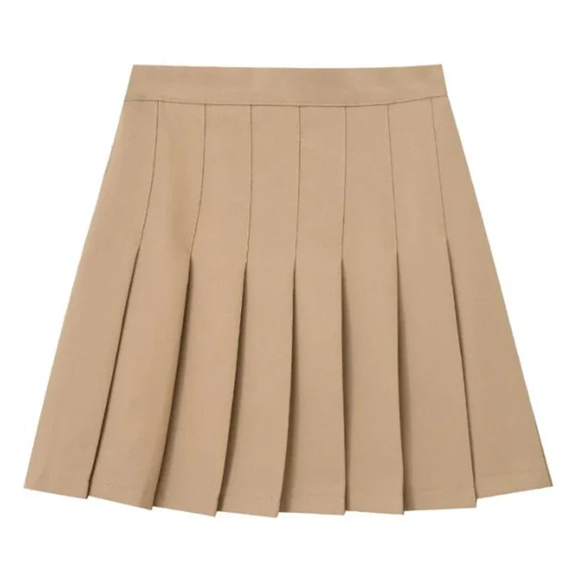 High Waisted Mini Skirt, Solid Color Slim Fit, Elastic Comfortable Stretch, A Line Zipper Skirt for Women, Girls, Spring