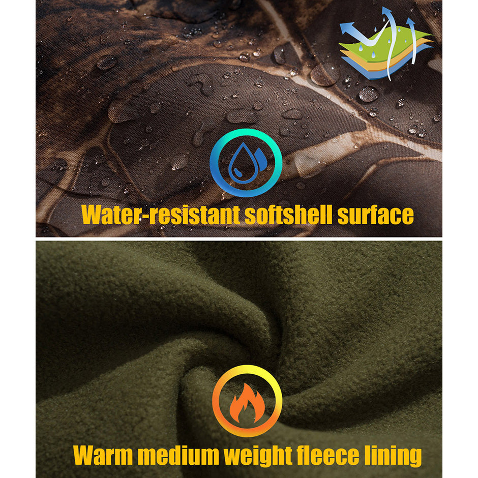 Waterproof Warm Fleece Hunting Jackets Mens Silent Soft Shell Camouflage Tactical Jacket Outdoor Hi 2