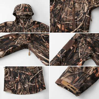 Waterproof Warm Fleece Hunting Jackets Mens Silent Soft Shell Camouflage Tactical Jacket Outdoor Hi 1