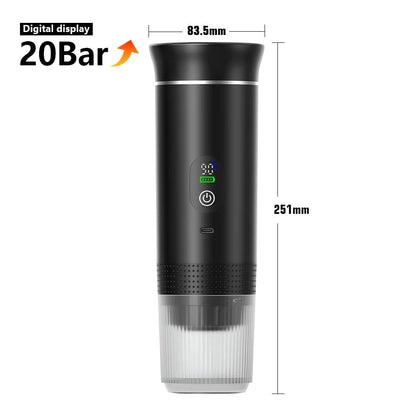 Portable Wireless Espresso Coffee Maker For Travel Car And Home Use 8