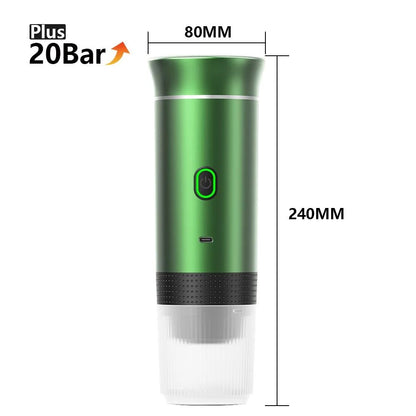Portable Wireless Espresso Coffee Maker For Travel Car And Home Use 11