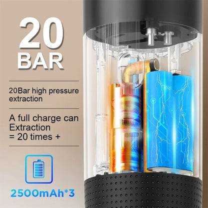 Portable Wireless Espresso Coffee Maker For Travel Car And Home Use 2