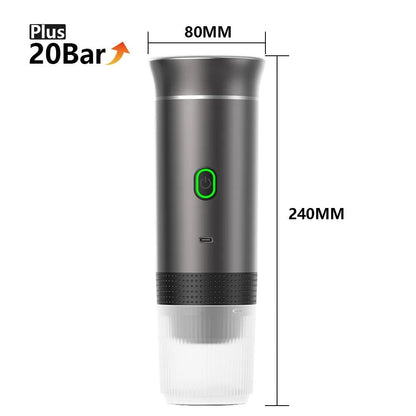 Portable Wireless Espresso Coffee Maker For Travel Car And Home Use 7