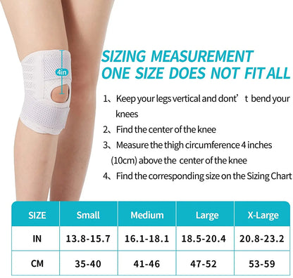 Breathable Knee Support, Side Stabilizers Brace, Meniscal Tear Relief, Arthritis Joint Pain Sleeve