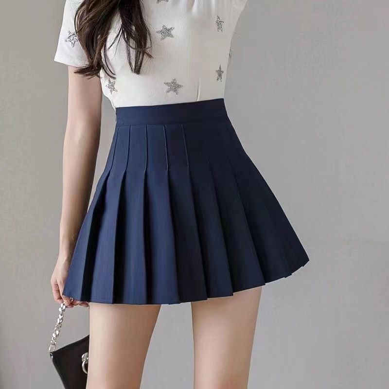 2024 New Sexy Women's Pleated Skirt, High Waist Vintage Mini Skirt for Summer, Korean Tennis Student White Dance Skirt
