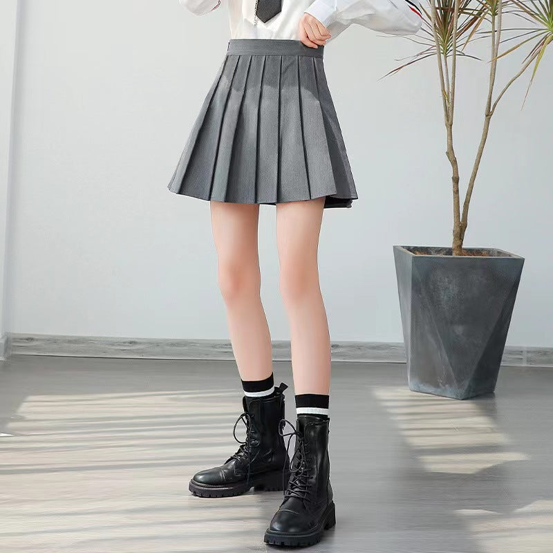 2024 New Sexy Women's Pleated Skirt, High Waist Vintage Mini Skirt for Summer, Korean Tennis Student White Dance Skirt