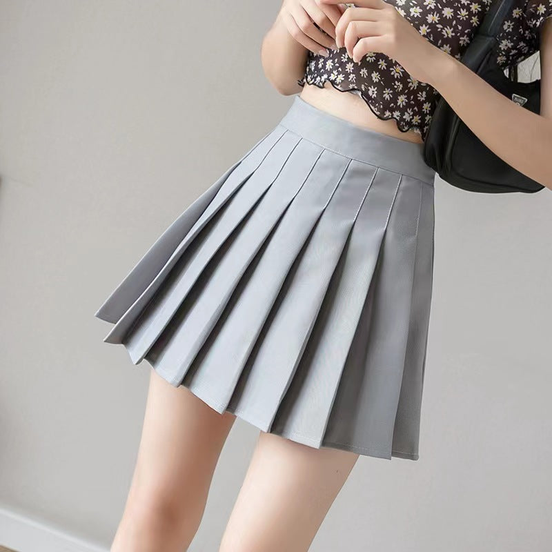 2024 New Sexy Women's Pleated Skirt, High Waist Vintage Mini Skirt for Summer, Korean Tennis Student White Dance Skirt