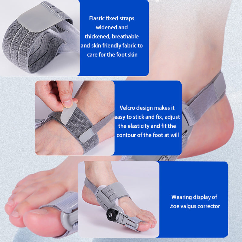 Unisex Bunion Corrector, Foot Hallux Valgus Braces, Adjustable Toe Straightener, Rotatable Toe Separator, Pedicure