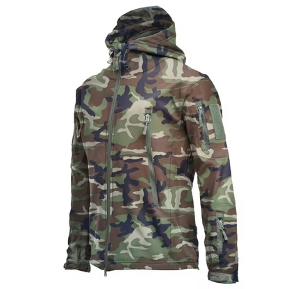 Mens Military Shark Skin Soft Shell Tactical Jacket Waterproof Windproof Army Combat Hooded Bomber  4