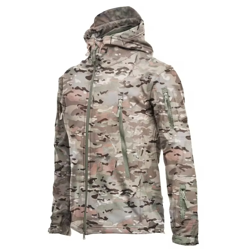 Mens Military Shark Skin Soft Shell Tactical Jacket Waterproof Windproof Army Combat Hooded Bomber  6